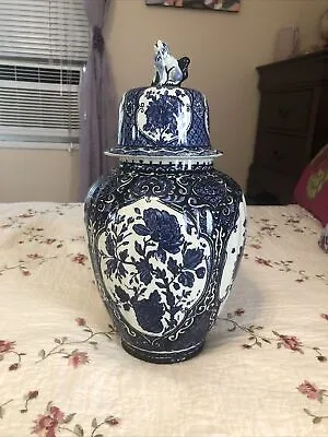Vintage Delfts Earthenware Vase By Boch Royal Sphinx • $200