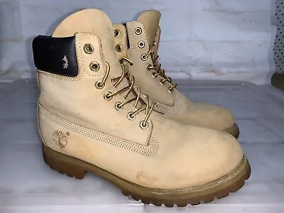 Mens TIMBERLAND 6” Premium Wheat Nubuck Leather Boots Sz 8 #26012 • $60