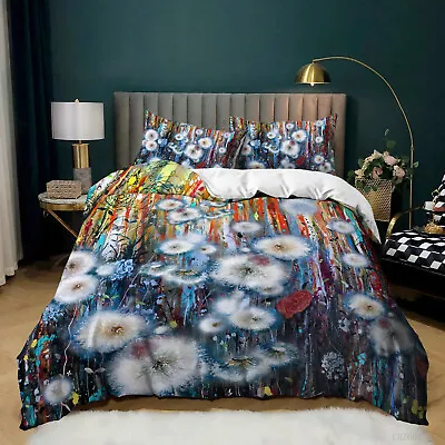 Watercolor Dandelion Doona/Duvet Cover Double/Queen/King Bedding Set • £12.37