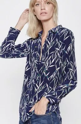 Equipment Silk Blouse Shirt Atlantic Deep Multi Bamboo Print Silk XS • $85