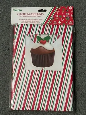 New 6 Tovolo Cupcake & Cookie Gift Boxes Holds Up To 4 Cupcakes Easy Folding • $19.99