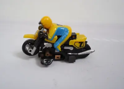 Vintage Tyco #7 Racing Dirt Bike Motorcycle Slot Car Yellow Driver UNTESTED • $59.95