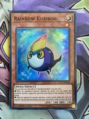 AC19-EN010 Rainbow Kuriboh Super Rare 1st Edition NM Yugioh Card • £4.50