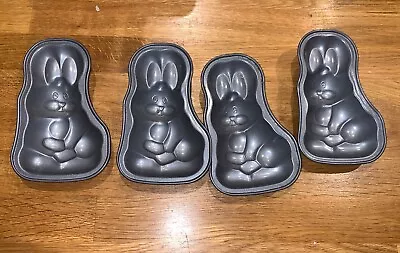 4 Small Easter Bunny Rabbit Baking Tins / Jelly Moulds • £8.99