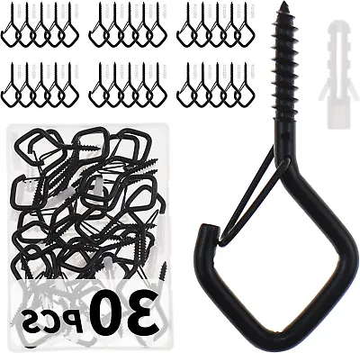 30 PCS Cup Screw-In Hanger Hooks With Safety Buckle Windproof Screw Hooks • $11.18