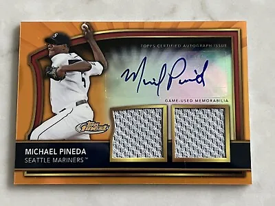 2011 Topps Finest Michael Pineda Orange Refractor Dual Relic Auto RC 9/99 • $7.99