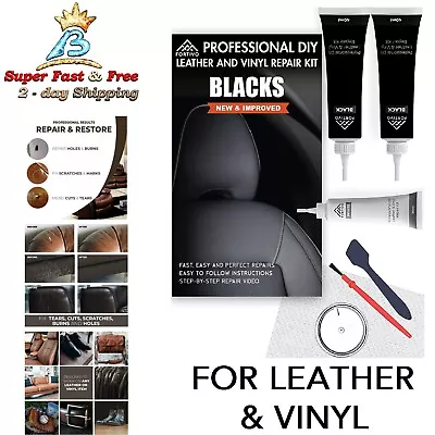 Leather Vinyl Repair Restore Filler DIY Kit For Car Seats Sofa Couch Shoes Black • $43.92