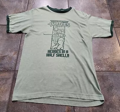 Vintage Y2K Teenage Mutant Ninja Turtles TMNT T Shirt 2002 Heroes In Half Shell  • $20