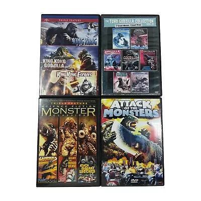 Lot Of 4 Classic Monster DVD King Kong Godzilla Gamera Toho (12 Movies!!!) READ • $19.99