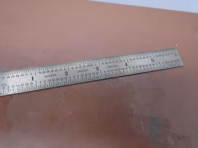 STARRETT No.C604R  6” Spring Tempered Steel Rule • $22