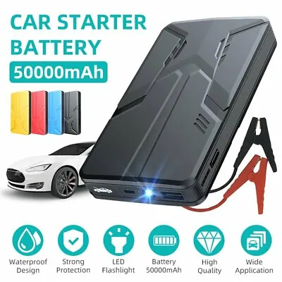 $53.29 • Buy 50000mAh Vehicle Jump Starter 300A 12V Car Battery Charger Booster Power Bank