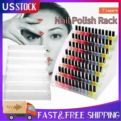 7 Tier Nail Polish Holder Display Makeup Cosmetic Stand Organizer Storage Rack • $19.74