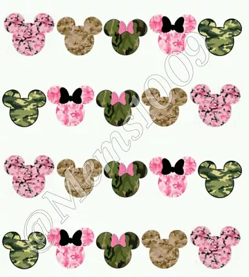 Mickey Mouse Camo Nail Art (water Decals) Minnie Mouse Camo Nail Decals.  • $2.99