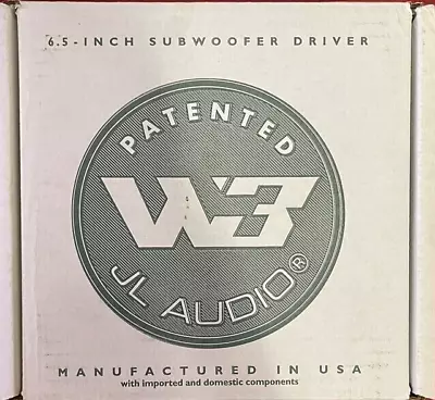 JL Audio 6.5  300w 4-Ohm Subwoofer 6W3v3-4 Mono Voice Coil 150w RMS Car Sub • $299.95