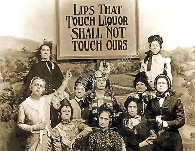 1901 Lips That Touch Liquor Prohibition Vintage/ Old Photo 8.5  X 11  Reprint • $14.84