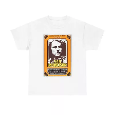 Van Morrison Tshirt Vintage Poster Retro Band Faded Unisex Heavy Cotton Tee • $23.27