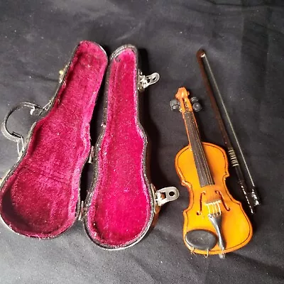 Vintage Miniature VIOLIN Musical Instrument Replica 4.5  Long Detailed • $17