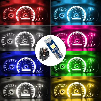 10Pcs T5 LED Lights Car Dashboard High Light Bulb 3030-3SMD W/Twist Lock Socket • $9.41