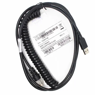 9FT 3M Coiled USB Cable For Honeywell Metrologic MS3780 MS3480 MS3580 Reader • $11.42