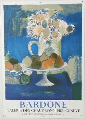 GUY BARDONE 1977 ORIGINAL VINTAGE French Art Exhibition Poster • $159