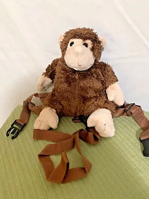 Plush Monkey Safety Harness Child's Backpack  Removable Leash Zip Pouch NEW • $15