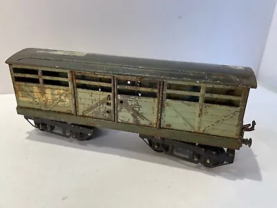 Hornby Series No.2  Tinplate- 1925 Cattle Truck LMS- O Gauge- • £15