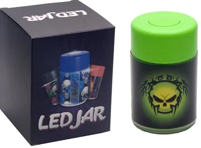 $9.99 • Buy Herb Stash Jar Container Storage Bottle W/ Led Light Green Color
