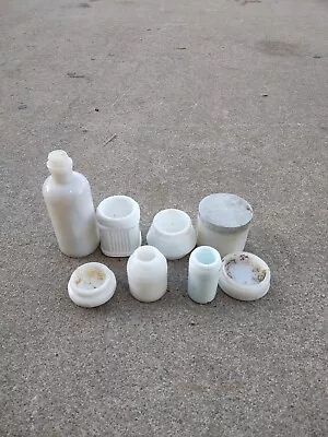 Vintage Milk Glass Cold Cream Jars NICE • $5.99