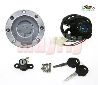 Ignition Switch Fuel Gas Cap Keys Lock Set For YZF R1 R6 FZ1 FZ6 FZ8 S/N XJ6/F/N • $29.58