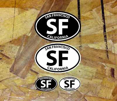 SF San Francisco CA California Oval Car Window Bumper Sticker Decal 4ea - 3.75  • $3.99