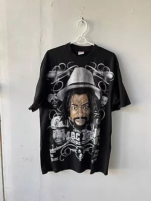 Vintage Y2K Mac Dre Rap Tee Shirt Pro Club Sz L/XL Tall- Black Big Print • $149.99