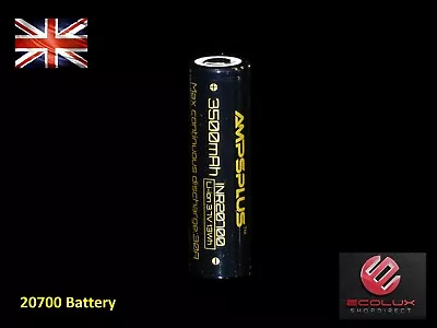 Ampsplus 20700 3500mAh 3.7V Battery 30A IMR Lithium Rechargeable UK Batteries • £11.99