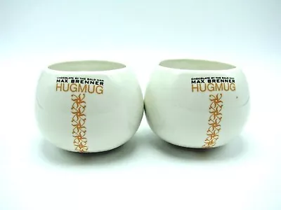 Max Brenner Hug Mug Chocolate By The Bald Man Ceramic Mug Lot Of 2 • $19.99