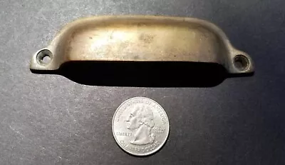 $48.75 • Buy 6 X Ant Style Solid Brass Apothecary Cup Drawer Bin Pull Handle 3-3/8  Cntr #A19