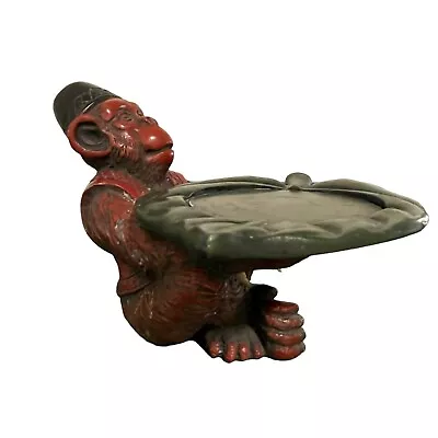 Chimpanzee Monkey Butler Pillar Candle Holder Cup Holder Or Trinket Tray • $16.50