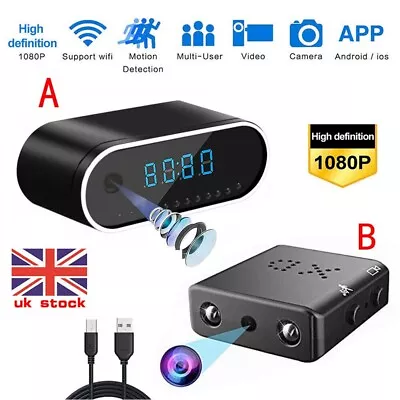 £35.99 • Buy 1080P HD Mini Spy Hidden Camera Wireless WiFi Night Vision Alarm Nanny Cam 2022