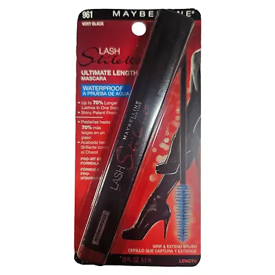 Maybelline Lash Stiletto Ultimate Length Washable Mascara 951 Very Black 0.22 Oz • $9.99