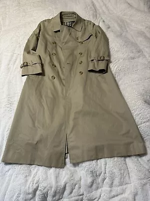 Vintage Burberry Trench Coat Double Breasted Nova Check Cotton Women  ￼ Petite6 • $125