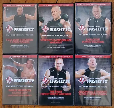 UFC Georges St. Pierre RUSHFIT DVD 6-Disc Set Like New No Box • $29.98