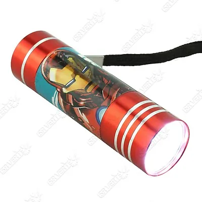 £8.49 • Buy Licensed Disney Character Avengers Ironman Flash Red LED Torch Xmas Kids Gift 3+