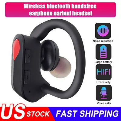 Bluetooth Headset 5.0 Wireless Earphones Earbuds Headphones Stereo Ear Hook USA • $10.44