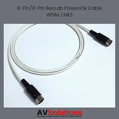 B&O | BeoLab Speaker Cable For Bang & Olufsen PowerLink MkIII (3) White - 1 M • £12.99