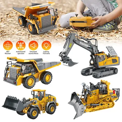 2.4GHz RC Truck Crawler Bulldozer Excavator Construction Remote Control Kids Toy • $32.69