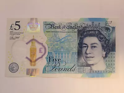 2015 Great Britain $5 Pounds Queen Elizabeth II BA20448719 Poly Note • $14.54