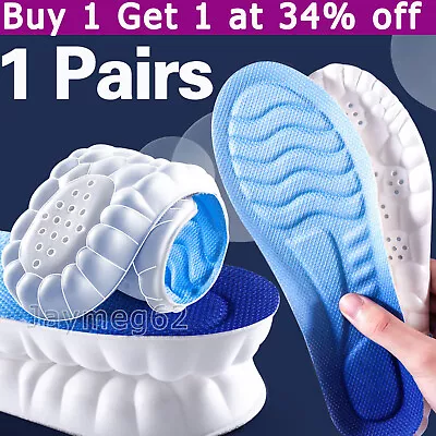 4D Work Boot Shoes Insoles Hiking Trainer Inner Soles Foot Inserts Support • £3.93