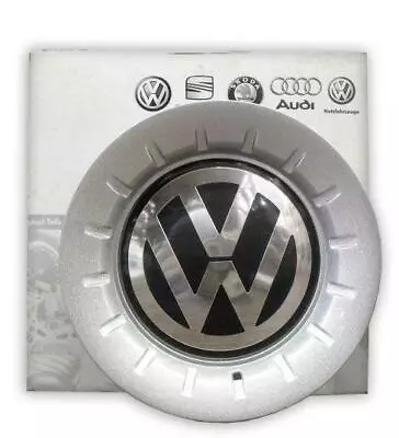 GENUINE OEM Alloy Wheel Center Hub Chrome Grey Cap 1pcs VW Polo Mk4 2002-2008 • $33.11