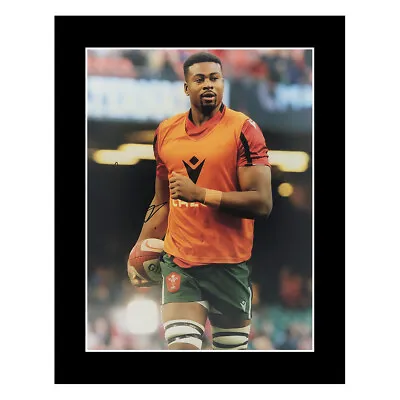 Signed Christ Tshiunza Photo Display 12x10 - Wales Rugby Icon +COA • £24.99