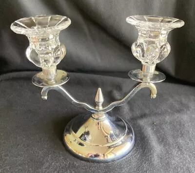 Farber Ware Cambridge Glass Candle Holder Art Deco  • $16.99