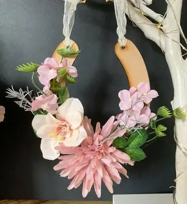 £18 • Buy Handmade Lucky Wedding Horseshoe - Wooden With Artificial Flowers 'August'
