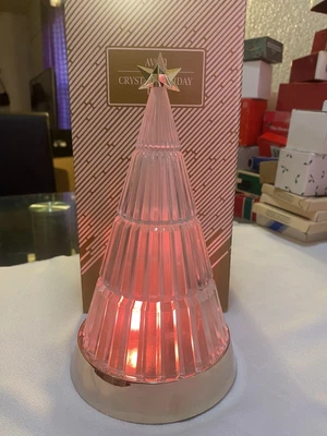$37 • Buy Avon  Crystal Holiday Tree 1990 Vintage Christmas  Lighted Flashing
